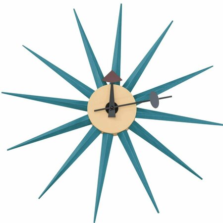 ANNAL Maxi Modern Design Colorful Star Silent Non-Ticking Wall Clock, Blue AN2609723